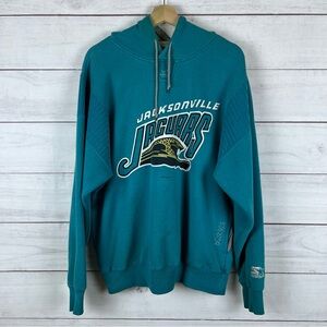 Vtg 1993 Jacksonville Jaguars Banned Logo Starter NFL Graphic Hoodie Men's Large